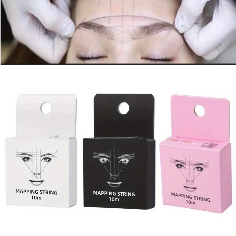 

3pcs Pre- Eyebrow Thread - 10m/32.8ft, & Microblading In , , - Hypoallergenic String For Brow