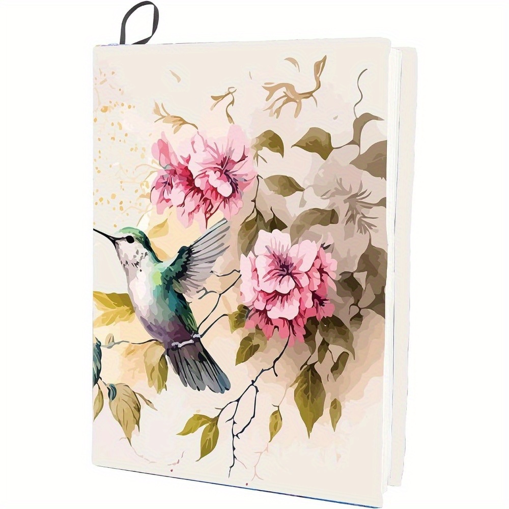 TEMU 1 stuks een 40x25 cm rekbare boekomslag met een en bloemmotief, gemaakt van wasbare en herbruikbare nylon. Deze boekbeschermer 9,4x15,7 inch en