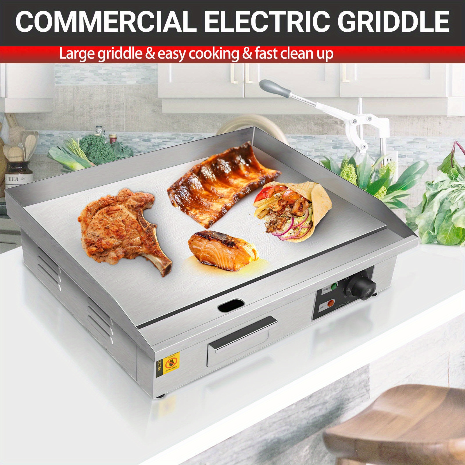 Griddle 110v Electric Countertop Griddle - Temu