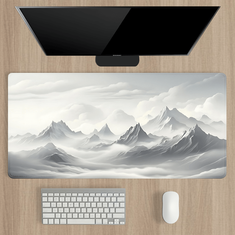 

Extra-large White Mouse Pad - Non-slip Rubber Base, Desk Mat For Keyboard And Office Use, Perfect Gift For Gamers, 35.4x15.7 Inches