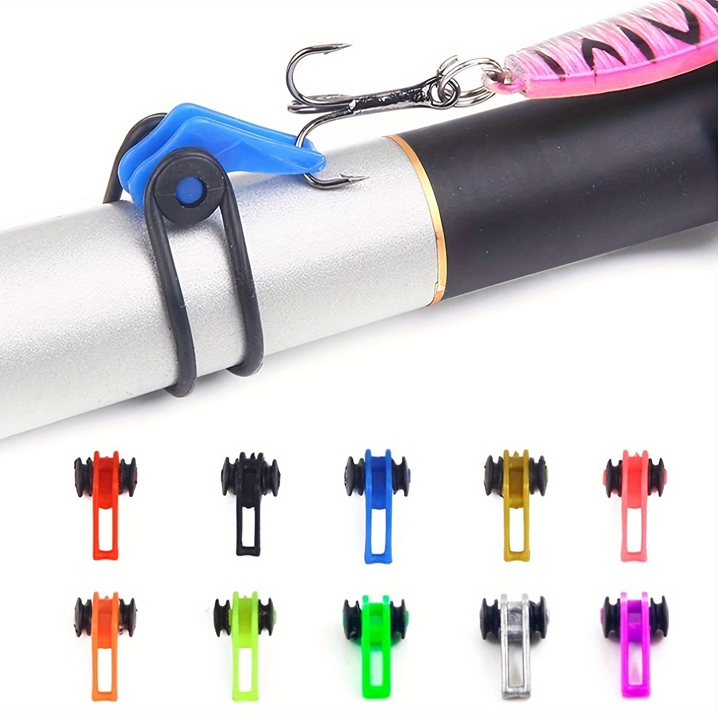 

10pcs Abs Fishing Hook Keepers - & Space-saving Design For Easy Rod Organization,