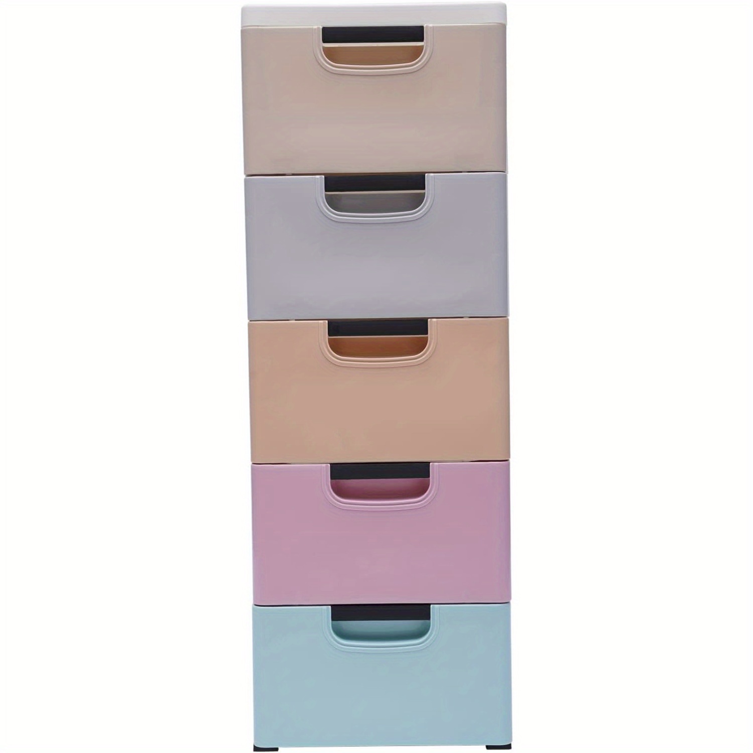

5 Tier Drawers, Plastic Drawers Storage Cabinet Stackable Multifunction Vertical Clothes Storage Tower With 5 Drawers For Hallway Entryway Bedroom Home (light Color)
