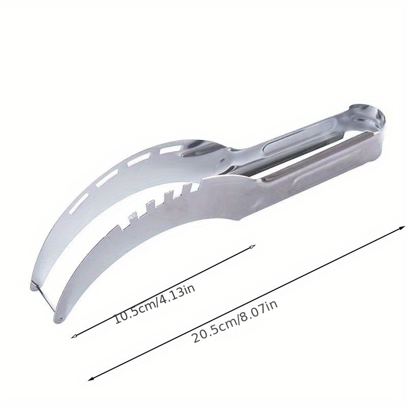 stainless steel watermelon slicer cutter manual fruit with ergonomic handle kitchen gadget for quick easy melon cutting rust resistant tool no flint rod included details 2