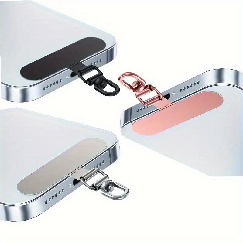 

360° Rotatable Stainless Steel Phone Clip With Ultra-thin Metal Pad And Lanyard - And Stylish Mobile Accessory