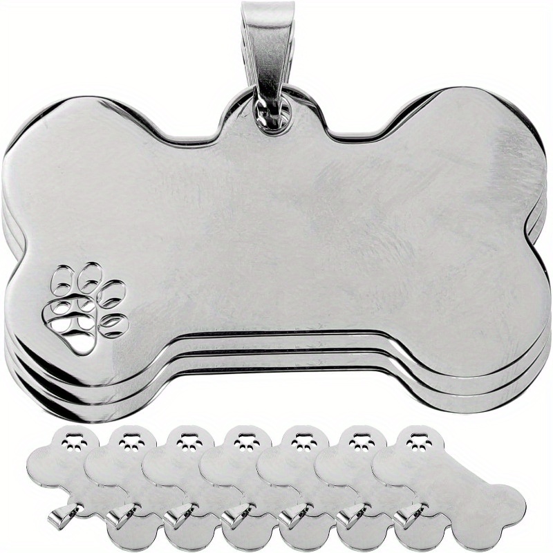 

Stainless Steel Dog Bone Tag - Durable, Rust Proof, And Engravable For Pet Identification