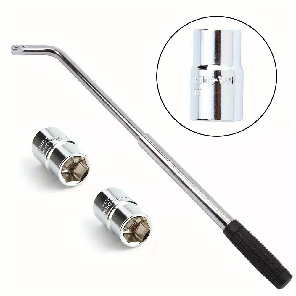 Hilka Wheel Brace Extendable Nut Wrench Tyre Changing 17mm 19mm Socket