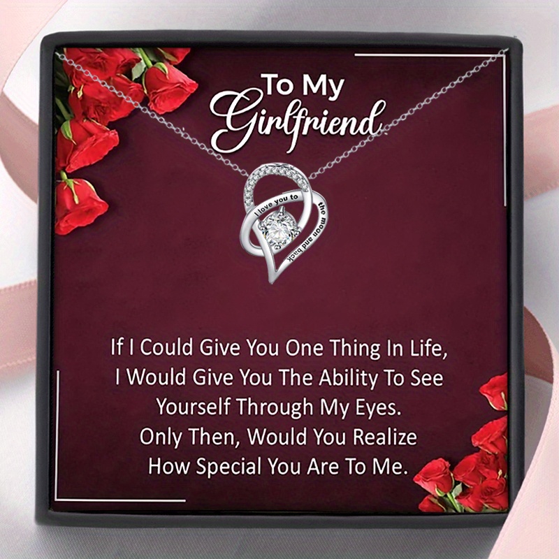 

Heart Necklace, I Love You To The Moon And Back, Birthday Gift, Christmas Gift, With Card & Box Gift