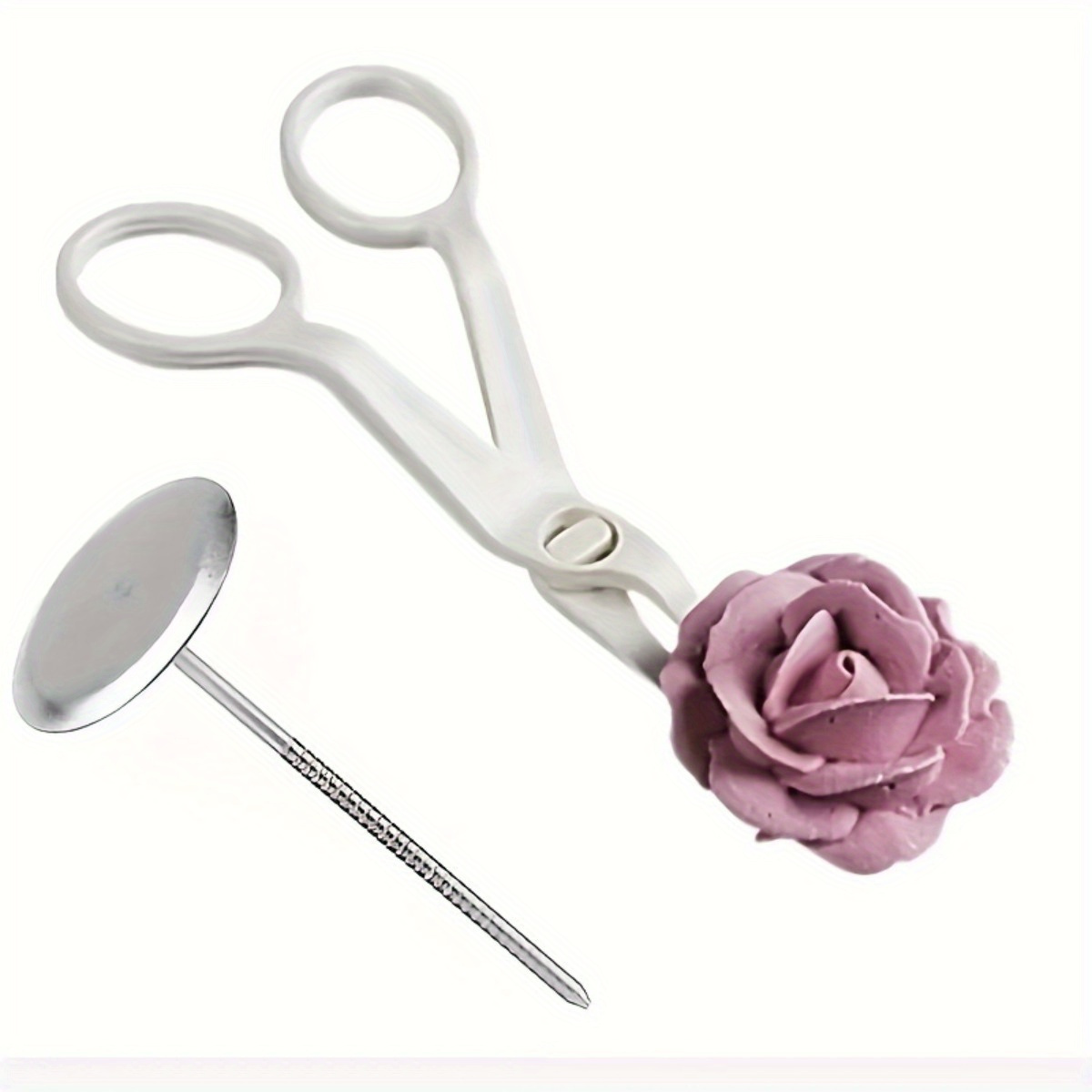 TEMU 2/7 pièces Ensemble d'Outils à Pâtisserie, Douille à Roses, Clous à Pâtisserie, Ciseaux à Pâtisserie, Douilles à Décorer Gâteaux, Pâtisserie,