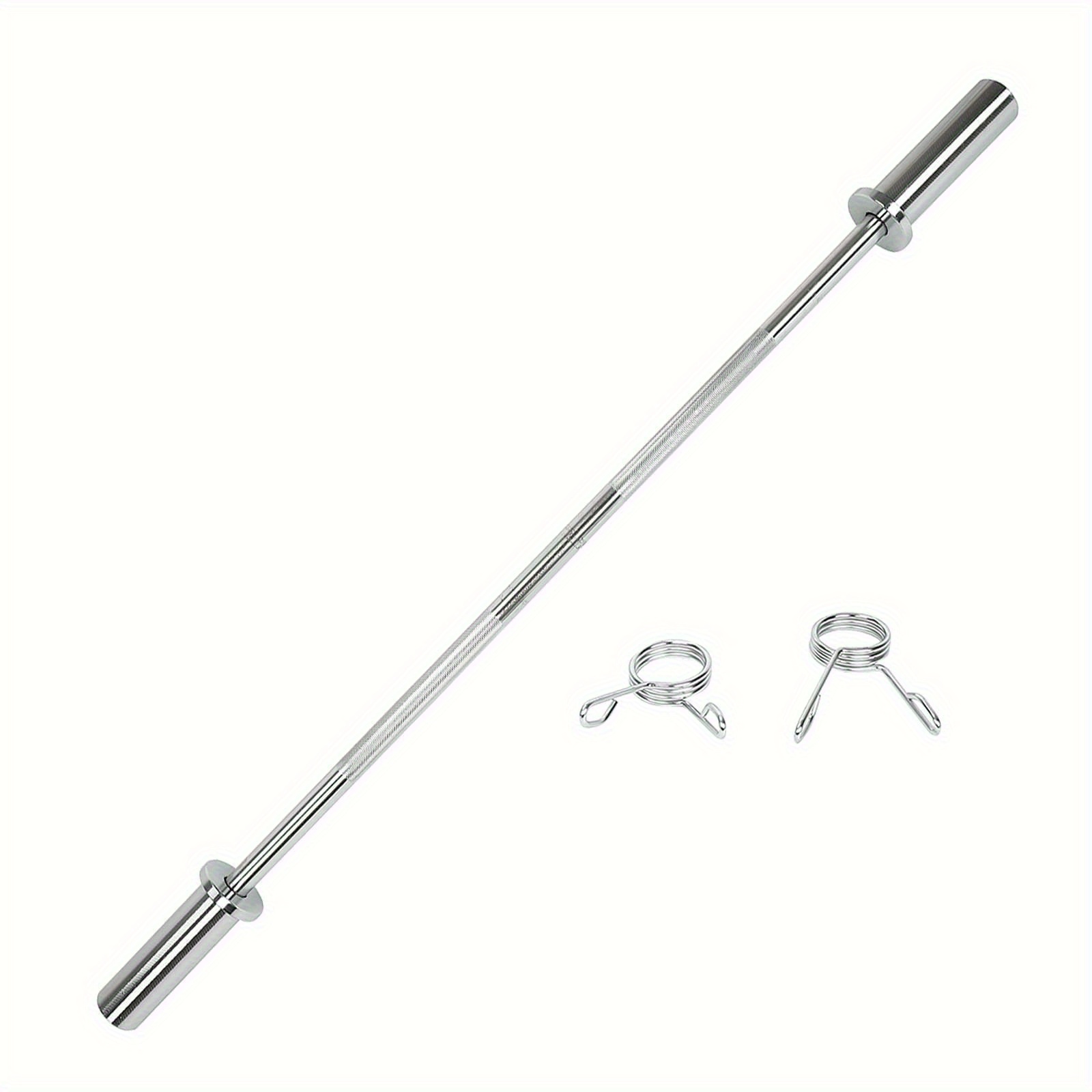 

Threaded Chrome Barbell Bar 1-2 Inch Barbell Diameter With Ring Collars Long Barbell Weightlifting Barbell For Bicep, Tricep And Weight Lifting Exercises