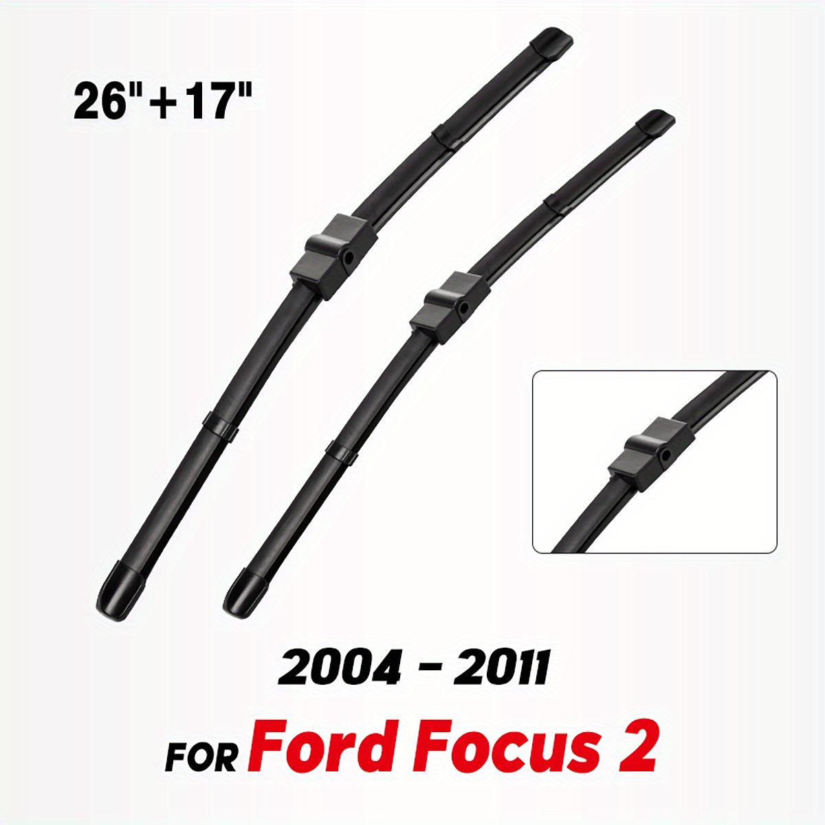 TEMU Wiper Lhd & Rhd Front Wiper Blades For Ford Focus 2 2004 - 2011 Windshield Windscreen Window Car Rain Brushes 26