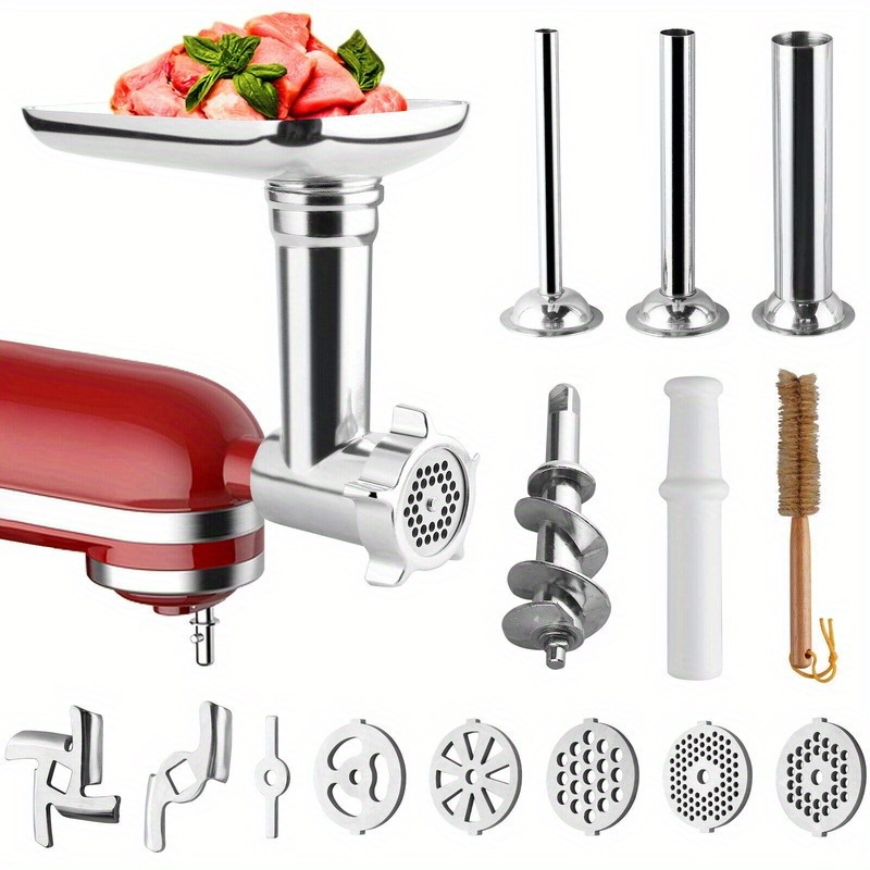 TEMU Hachoir à viande en acier inoxydable pour robot Kitchenaid, accessoires durables