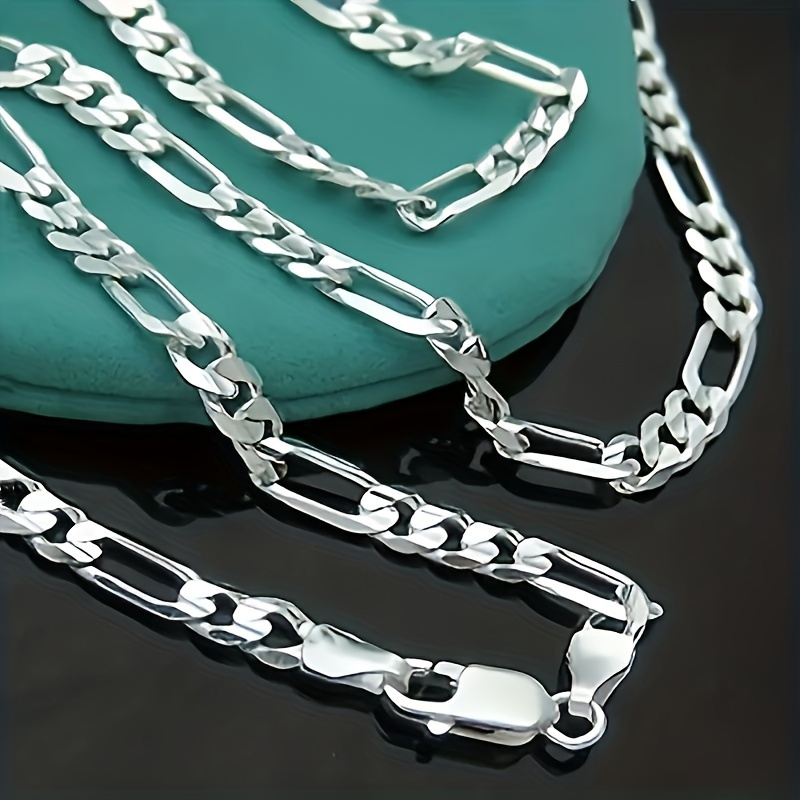 

1pc Silvery Chain Necklace - Classic And Eternal For Men And Women, And Fashionable Long Style Jewelry, Fashionable Neutral Accessory