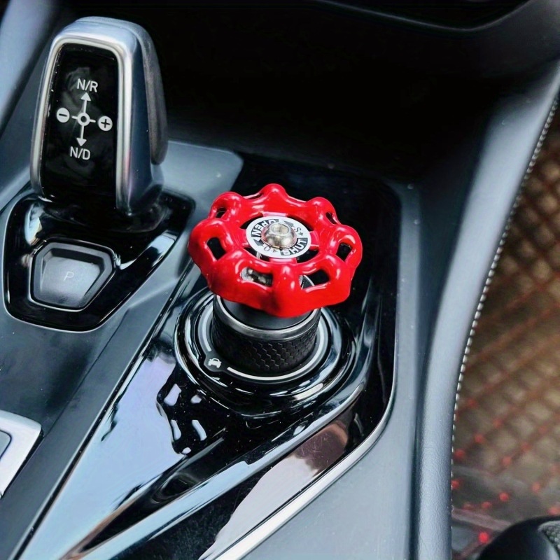 TEMU Stylish Retro Alloy Car Central Control Knob With One-button Start, Durable Metal Interior Accessories