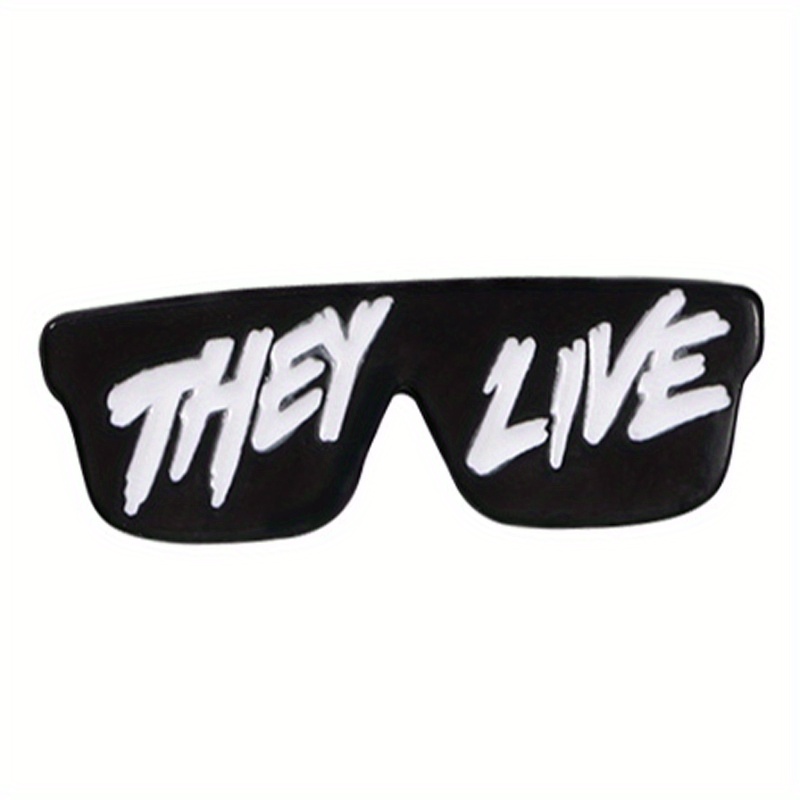 Live Interesting Black Glasses Brooch Sunglasses Clothing Hats Bags Decorative Badges