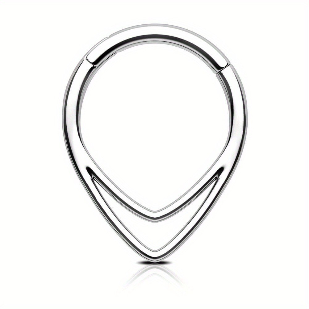 

16g Double Hoop Hinged Segment Triangle Septum Ring