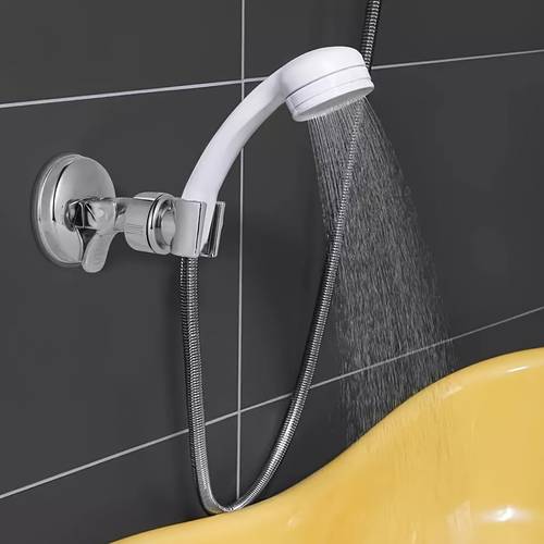 1pc adjustable shower head holder with strong suction cup no tools needed bathroom accessory