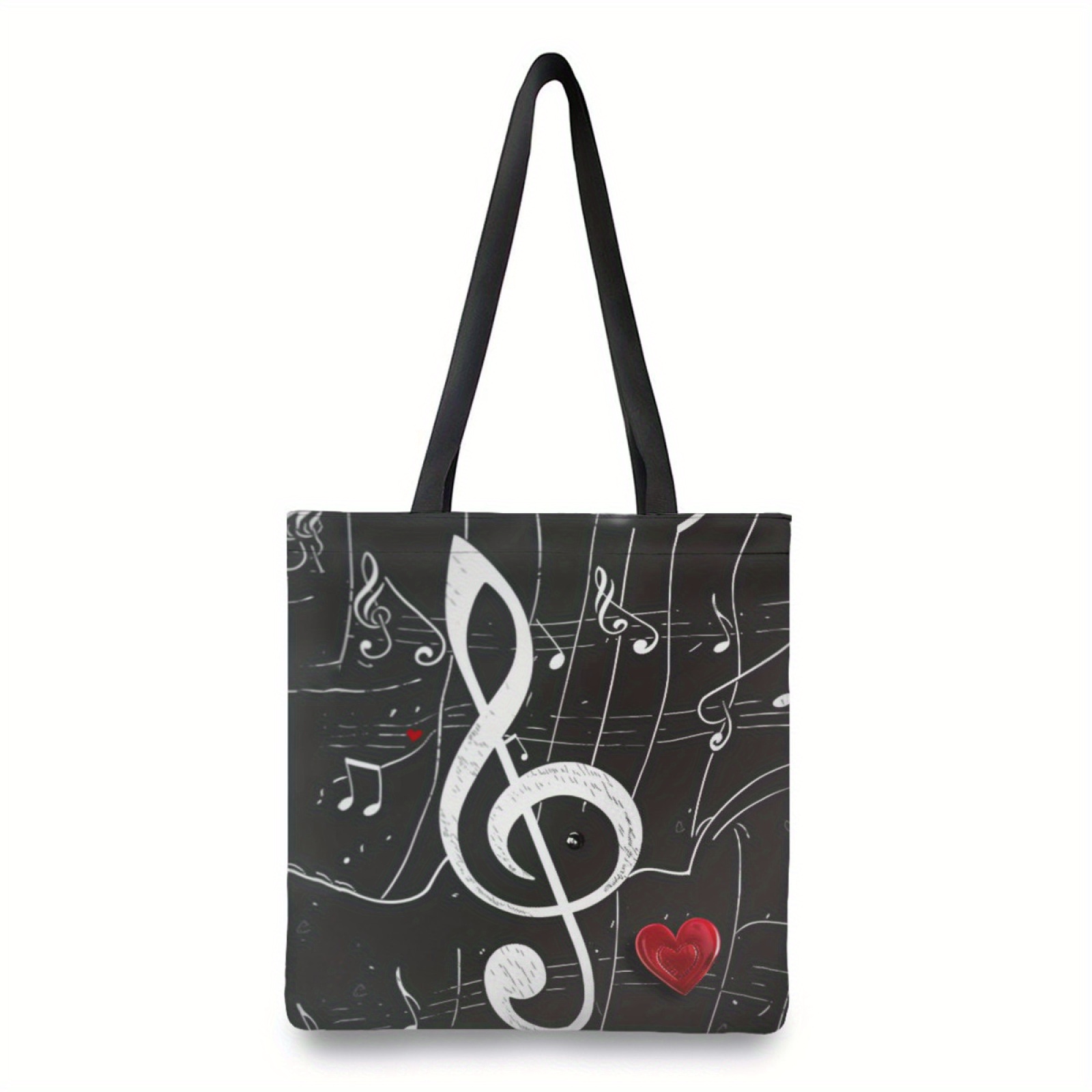 

1pc Polyester Tote Bag - Reusable Multipurpose Shoulder Bag For , Grocery, Shopping, & Women's