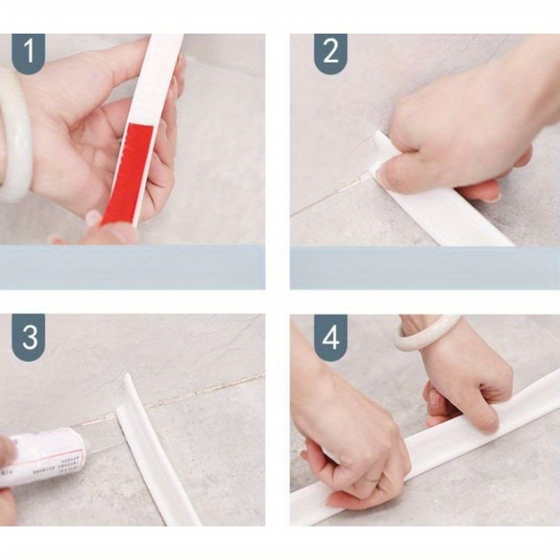 Barriera Antiacqua Per Doccia - Guarnizione In Silicone Per Evitare Fuoriuscite - Foto 5