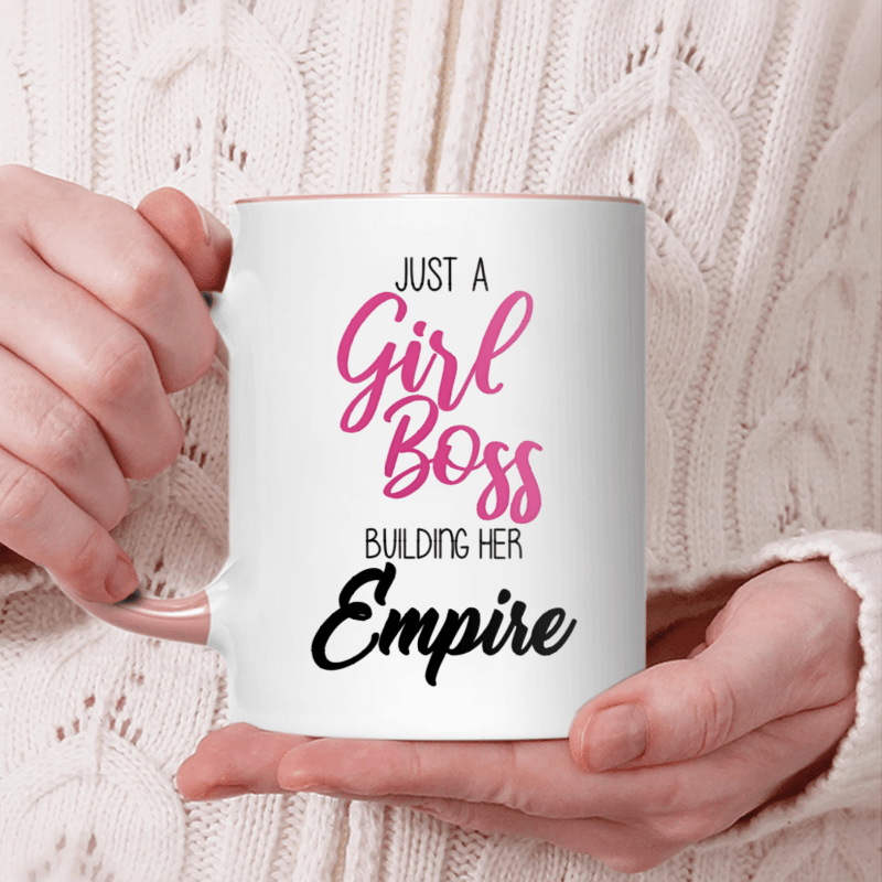 

1pc, 3a Grade, Just A Building Her Empire Mug, Sarcastic Motivational 11oz Ceramic Water Cup, Gift Coffee Cup, Decorative Tea Cup Suitable Office/wedding Gift/birthday Party Gift For Boss