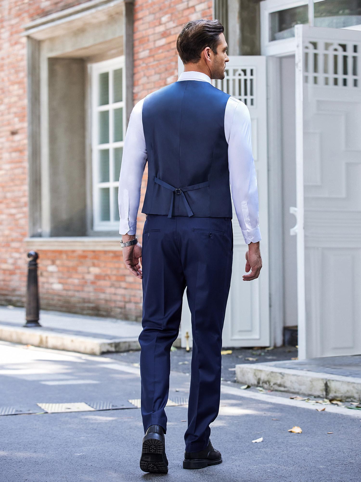 Ensemble de costume pièces pour homme, veste à un bouton gilet,  pantalon, costume de mariage, smoking pour bal de promo, vest