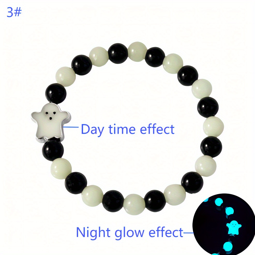 Bracelet Glass Bead Design, Holiday Gift, Party Decoration, Halloween Pairing