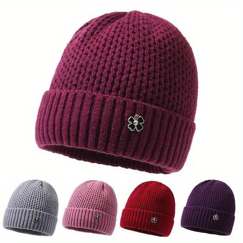 

Women's Lightweight Knitted Beanie Hat, Soft Warm Cold Hat, Stretchy And Breathable, Perfect For Autumn And Winter