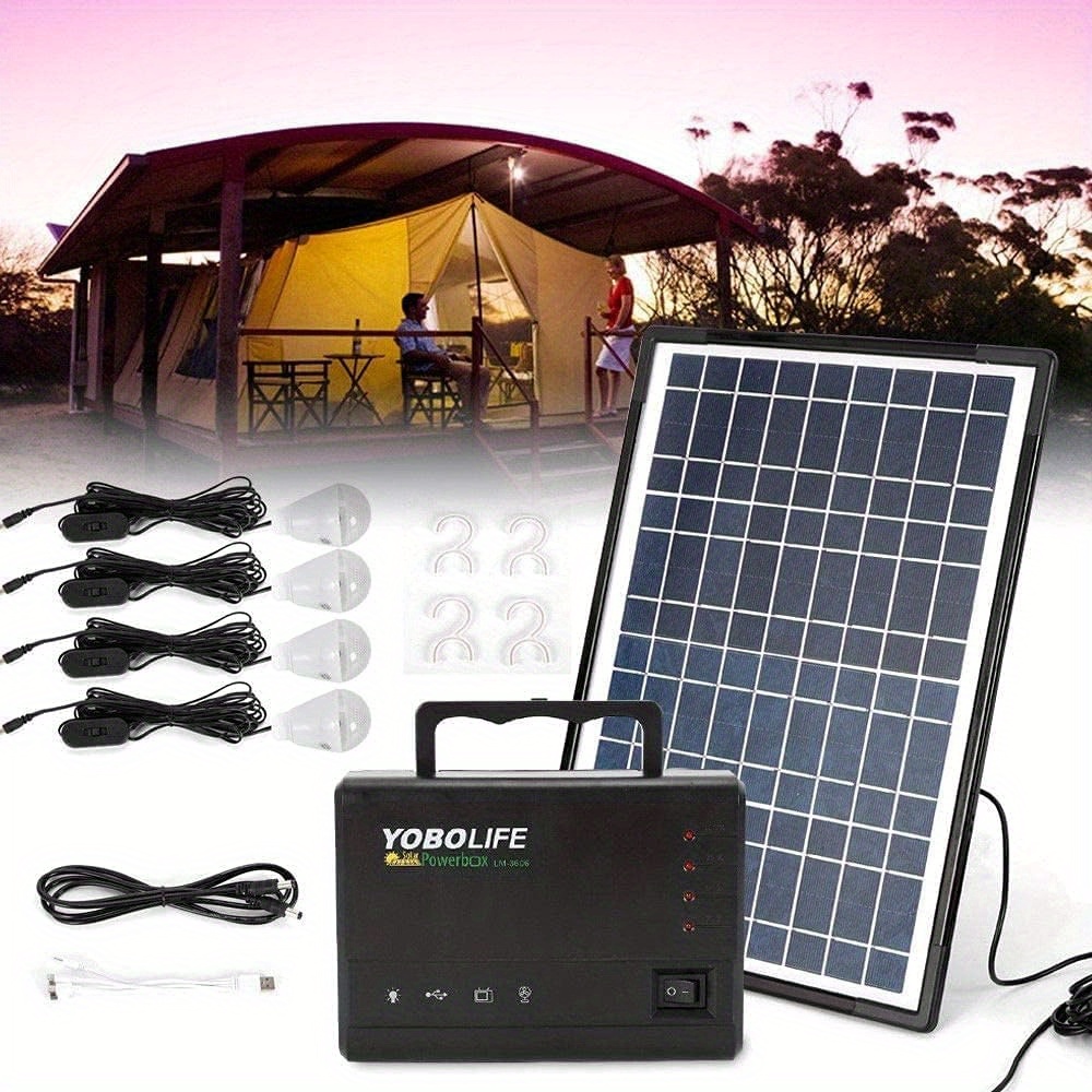 

Portable Solar Generator With Solar Panel, Portable Solar Generator Supply , Solar Lights For Home & Camping, Power For Solar Fans