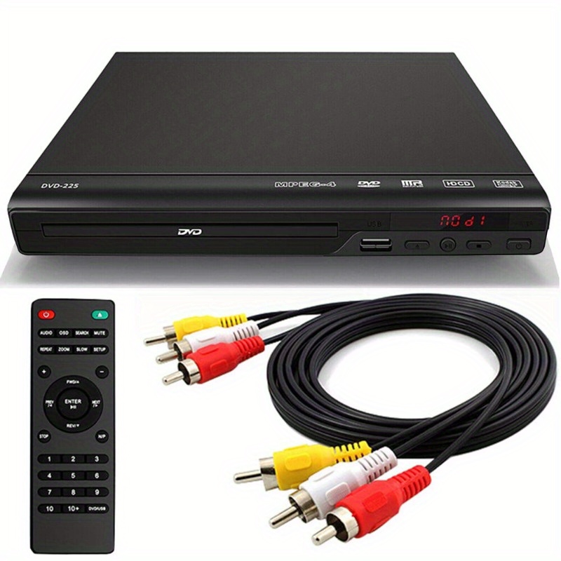 

2024 Dvd Player All Region Free Dvd Cd Disc Player Av Usb Remote Control