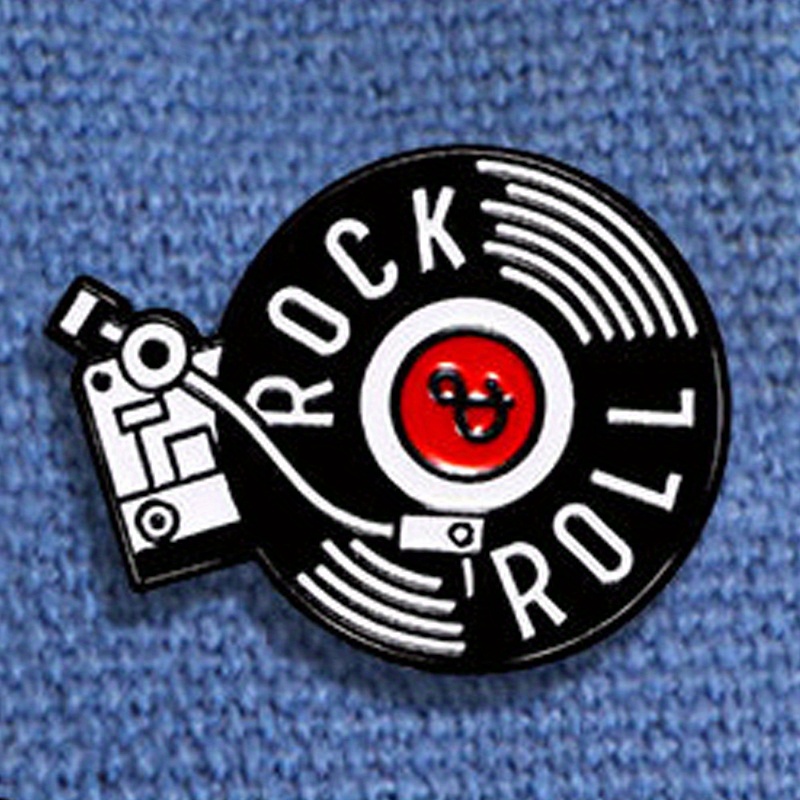 

Roll" Enamel Record Player Brooch - -inspired Pin For Parties & Accessories