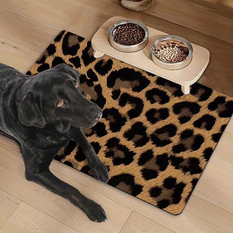 

1pc Pet Feeding Mat & , Polyester & Bowl Pad, & Dry For Small To Breeds - Cartoonpattern