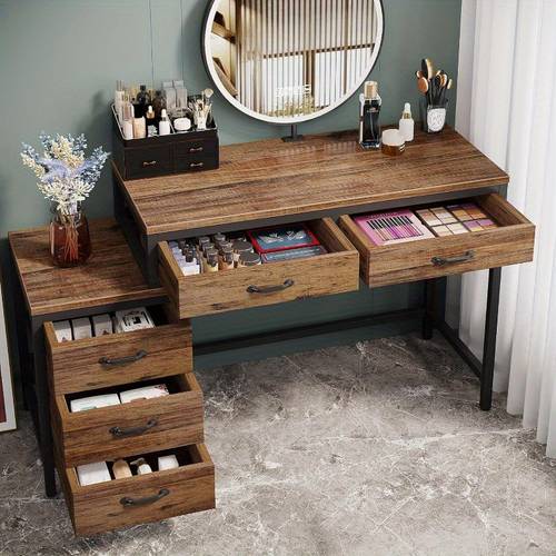 furniture for home 5 drawers computer desk desk with reversible file drawer cabinet for home office