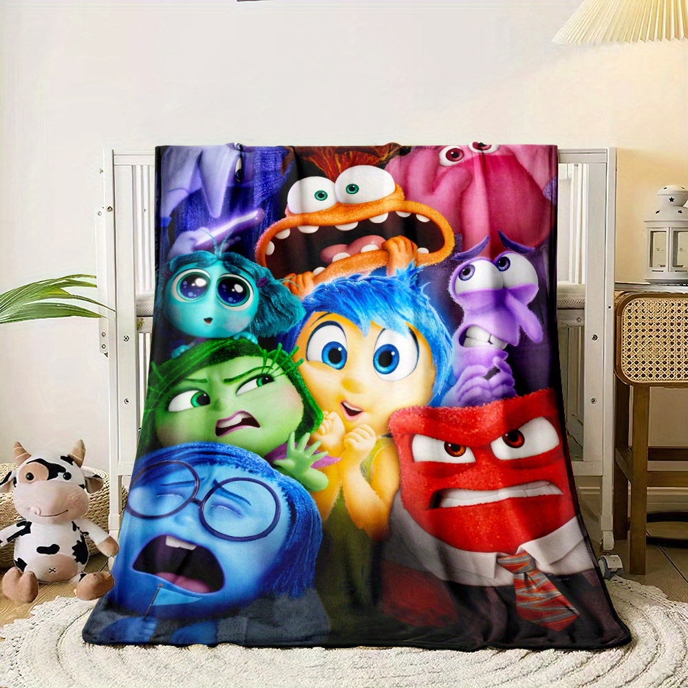 

Inside Out-inspired Hd Printed Flannel Throw Blanket - Soft, Lightweight & Durable For All Seasons - Perfect For Sofa, Bed, Travel & Camping - Unique Gift Idea