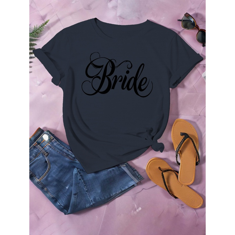 

Elegance Elegant Bride Typography Women's T-shirt