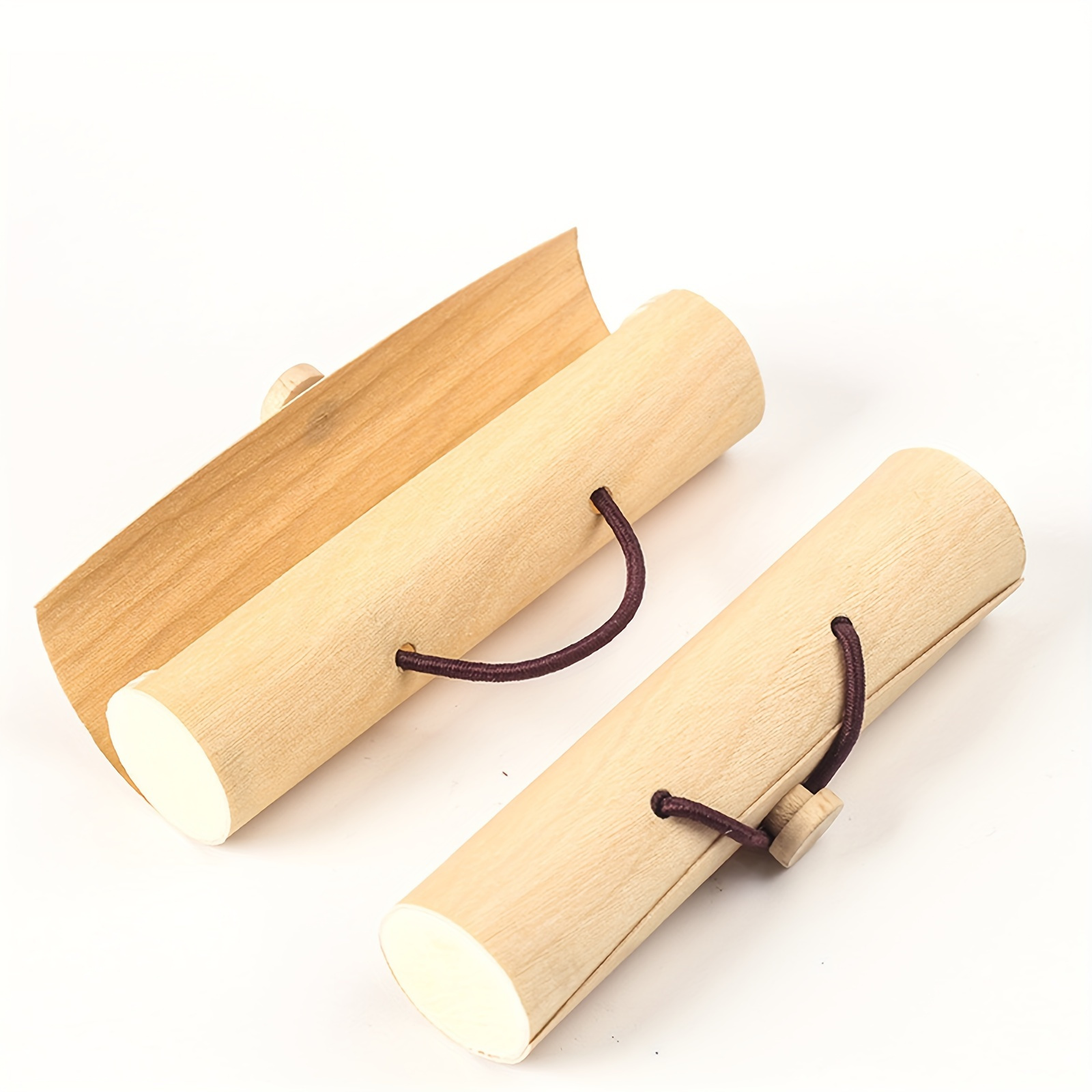 1/2pcs Cylindrical Wooden Box, Wooden Storage Box, Gift Box, Home Organization Supplies