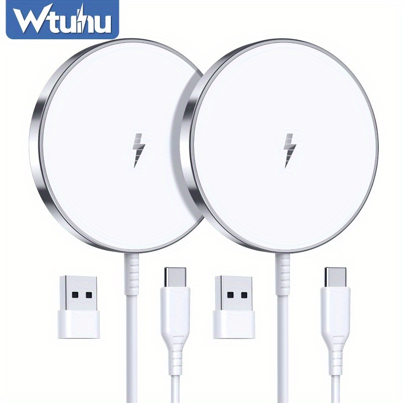 

2 Wireless Charger 15w Charger For Iphone 15/14/13/12 5ft Wireless Charging Pad For Airpods 3/2//pro