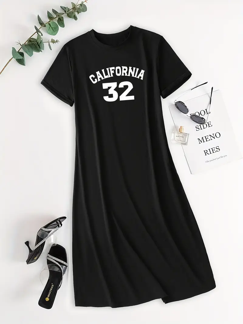 california casual dress Egy Women light gray large long fit a woven tote Women's Organic Cotton T-Shirt Dress