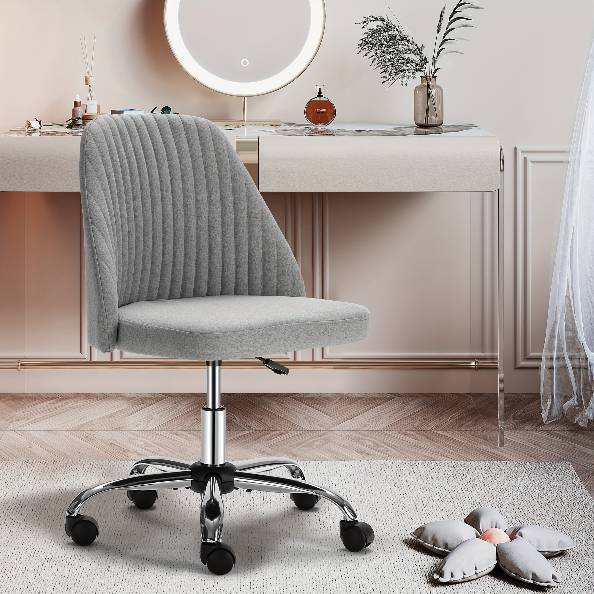 brand armless office chair cute desk chair modern Temu