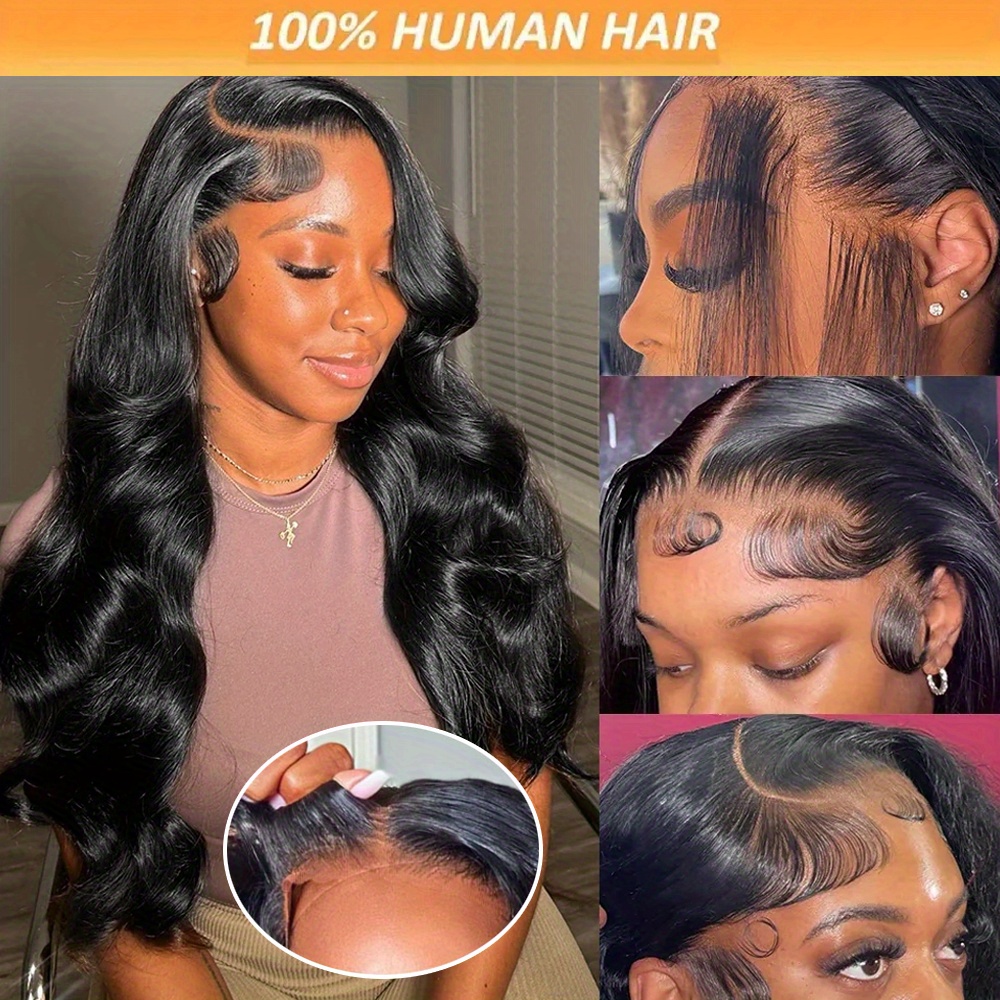 TEMU 250% Density Bye Bye Knots Wig Glueless Wigs Human Hair Pre Plucked Pre Cut 13x6 Hd Lace Closure Wigs Human Hair Body Wave Lace Front Wigs Human Hair For Women Put On And Go Wig