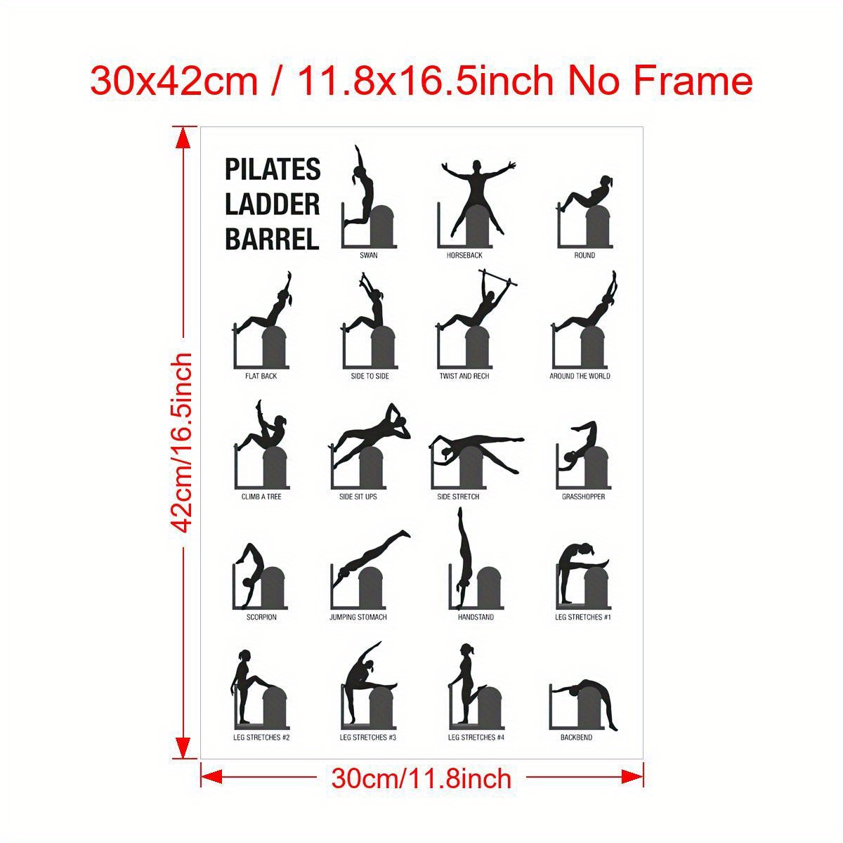 1pc posters pilates ladder exercises chart poster Temu Australia