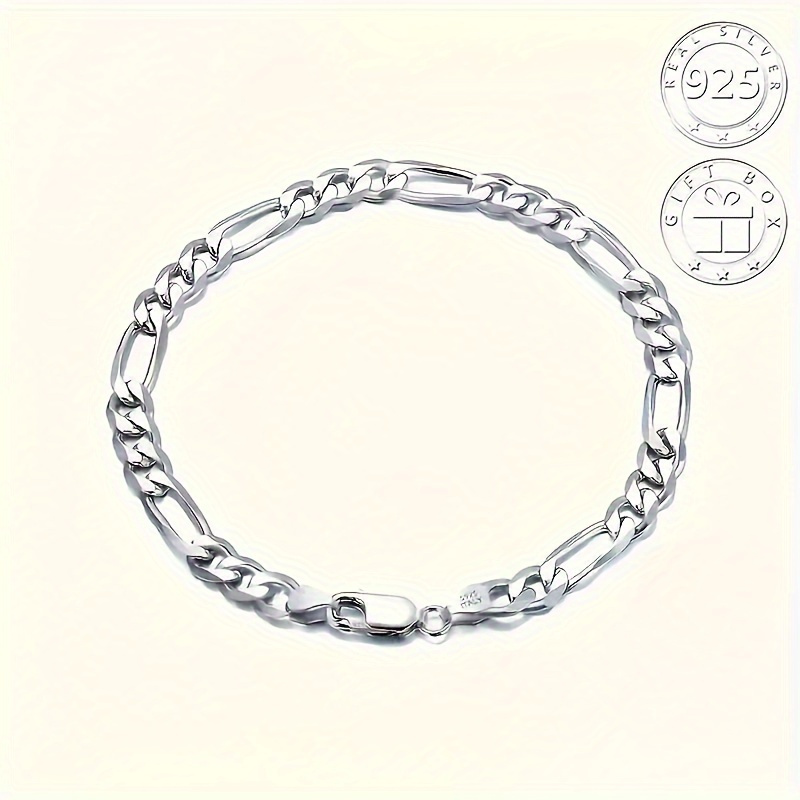 

Ruggedly Chic Hip Hop Sterling Silver Mens Bracelet - Premium S925 Material, , Built For Durability, Arrives In A Luxurious Gift Box