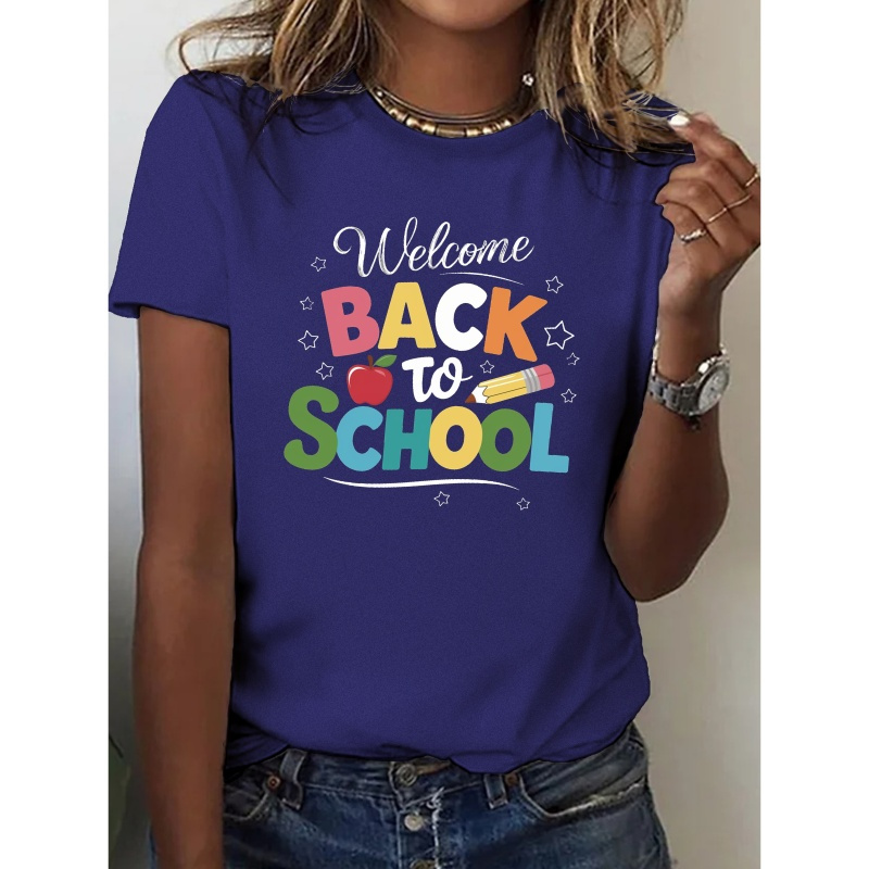 

Back To School Illustration Pure Cotton Women's Tshirt Comfort Fit