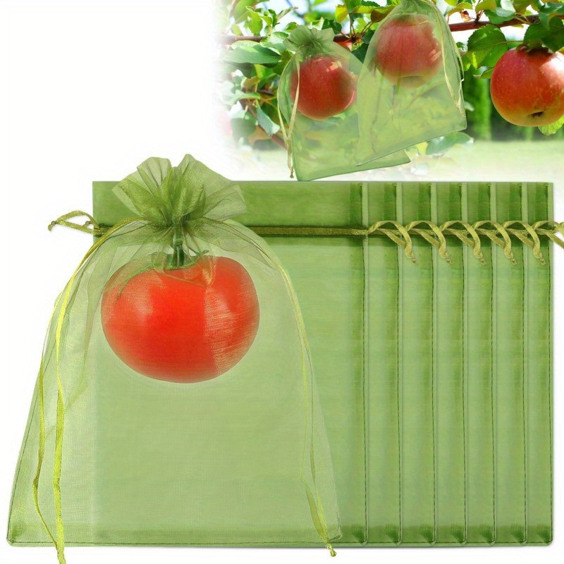 50   polyester fruit protection bags insect netting for garden plant pest barrier mesh for   tomatoes strawberries details 6