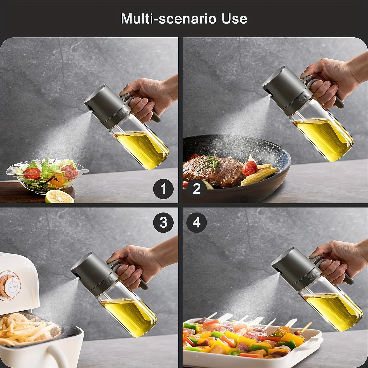 Bpa free Glass Oil Sprayer Hand Wash Round Oil Mister Health Temu