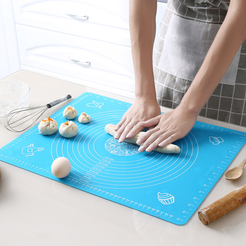 

Extra-large Silicone Pastry Mat With Measurements - Non-slip, Heat-resistant Baking & Kneading Pad For Dough And Cookies, , Baking Tray