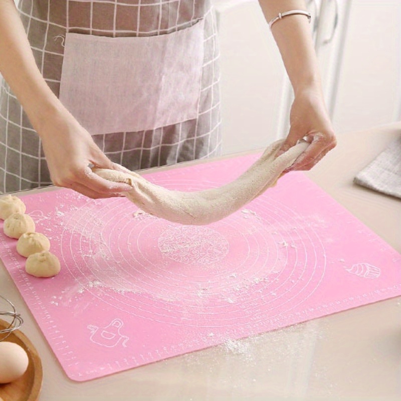 extra large silicone pastry mat with measurements non slip heat resistant baking kneading pad for dough and   thick baking tray details 5