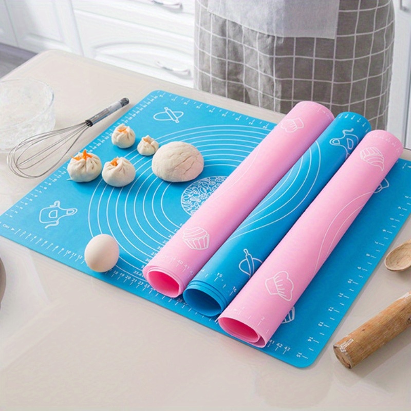 extra large silicone pastry mat with measurements non slip heat resistant baking kneading pad for dough and   thick baking tray details 7