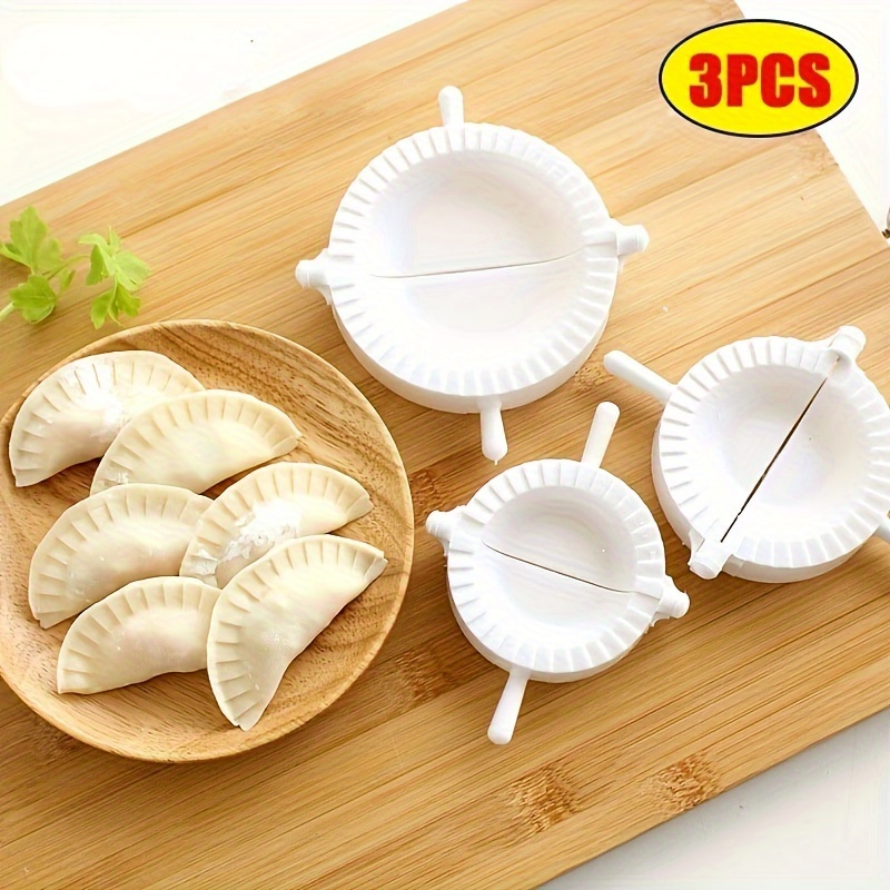 3pcs set manual dumpling molds quick dough press maker plastic dumpling clip tools for homemade cooking details 0