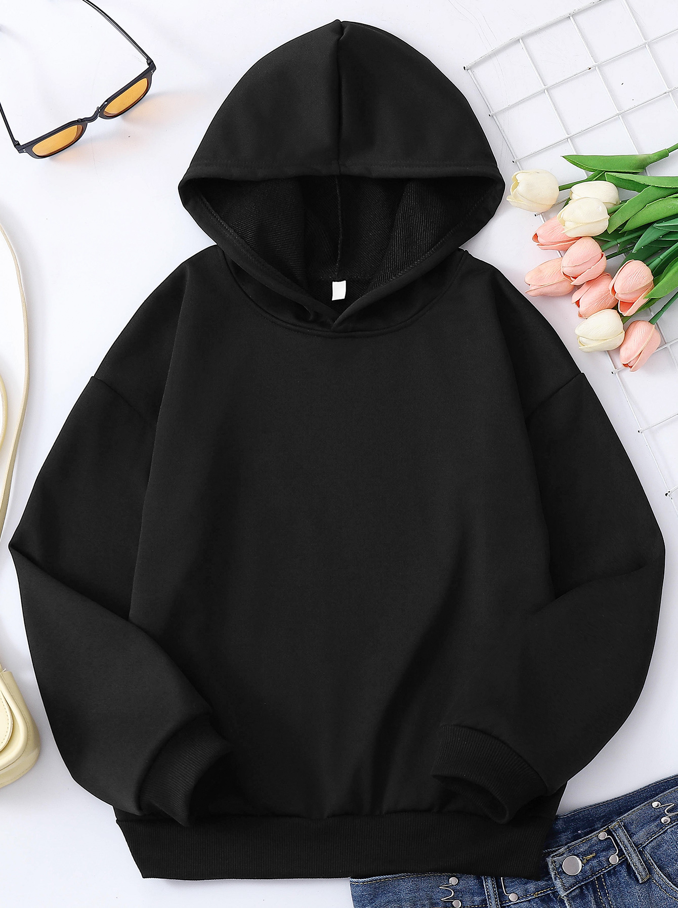 Hoodies for girls black on sale