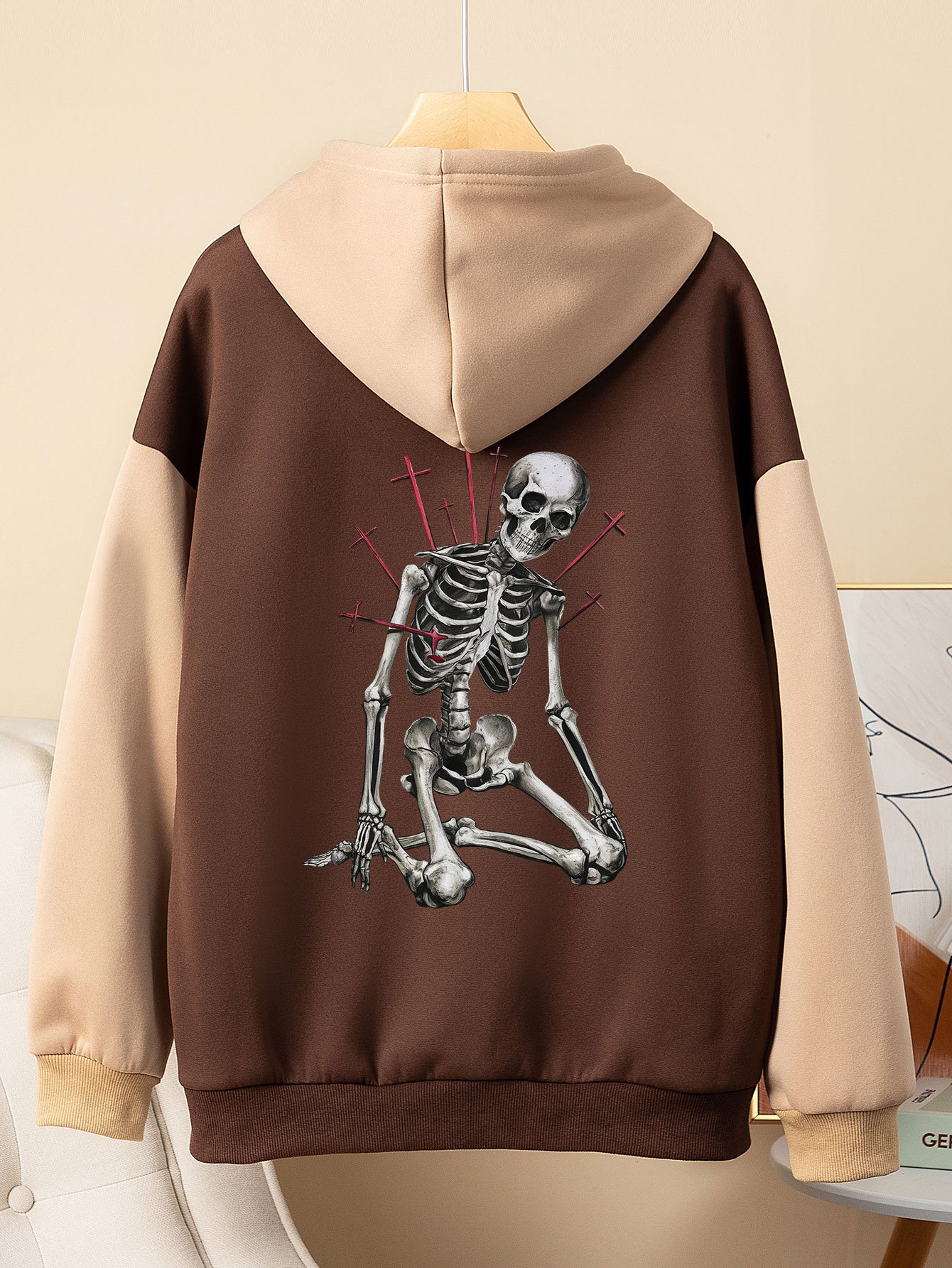 Hooded Sweatshirt For Women Skeleton newest Fall Clothing