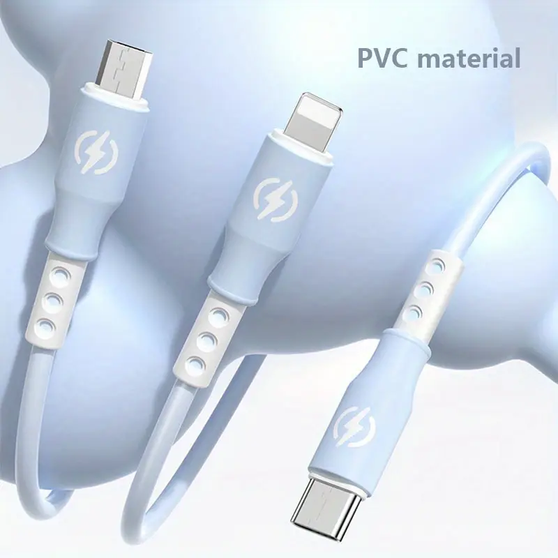 3 in 1 usb charging cable 66w super fast data sync cord 1 2m flexible durable cable 36v operating voltage 50 80w output power no battery required details 4